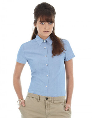 B+C Women´s Oxford Shirt Short Sleeve