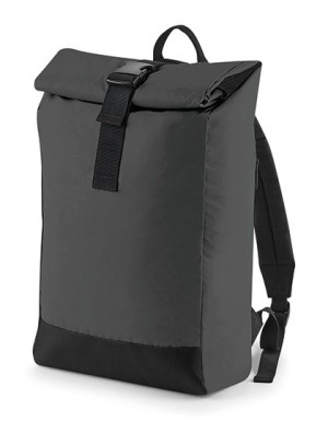 BagBase Reflective Roll-Top Backpack