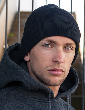 Build Your Brand Heavy Knit Beanie