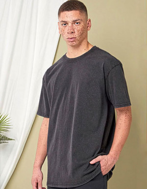 Build Your Brand Acid Washed Heavy Oversize Tee