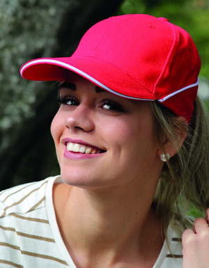 L-merch Cap White-Stripe