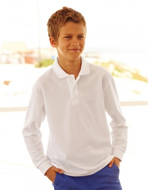 Fruit of the Loom Long Sleeve 65/35 Polo Kids