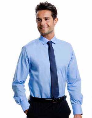 Kustom Kit Business Tailored Fit Poplin Shirt Long Sleeved