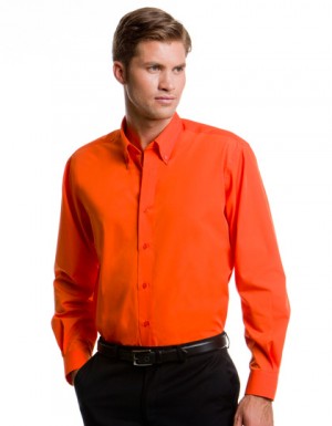Kustom Kit Workforce Shirt Poplin Long Sleeved