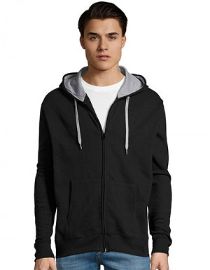 SOLS Contrasted Zipped Hooded Jacket Soul Men