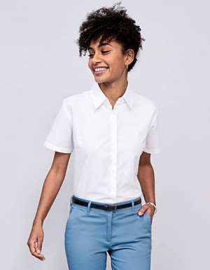 SOL´S Women´s Oxford-Blouse Elite Short Sleeve