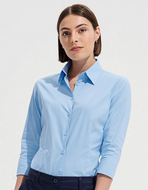 SOLS Damen Stretch-3/4-Armbluse Effect
