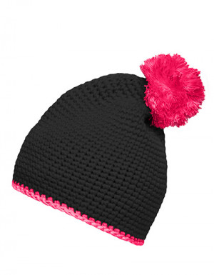 Myrtle beach Pompon Hat With Contrast Stripe