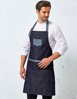 Premier Workwear Domain Contrast Denim Bib Apron