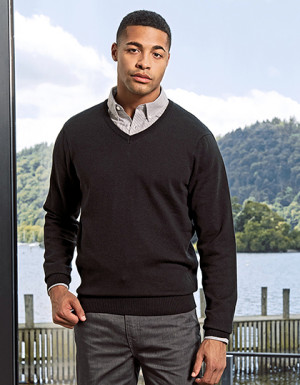 Premier Workwear Mens V-Neck Knitted Sweater