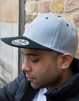 Result Headwear Bronx Original Flat Peak Snapback Dual Colour Cap