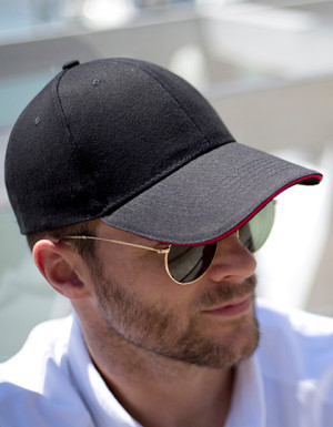 Result Headwear Memphis Brushed Cotton Low Profile Sandwich Peak Cap