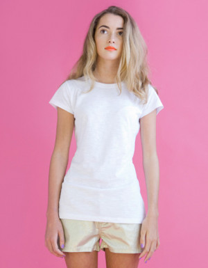 SF Women Ladies Slub T-Shirt