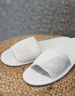 Towel City Classic Terry Slippers - Open Toe