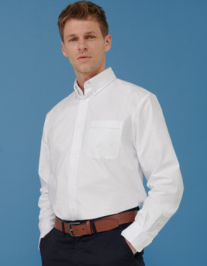 Henbury Men´s Classic Long Sleeved Oxford Shirt
