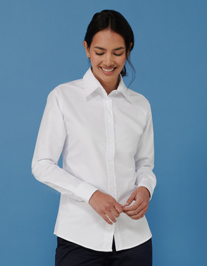 Henbury Ladies Classic Long Sleeved Oxford Shirt