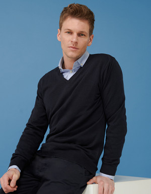 Henbury Men`s Lightweight V-Neck Jumper