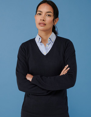 Henbury Ladies´ Lightweight V-Neck Jumper