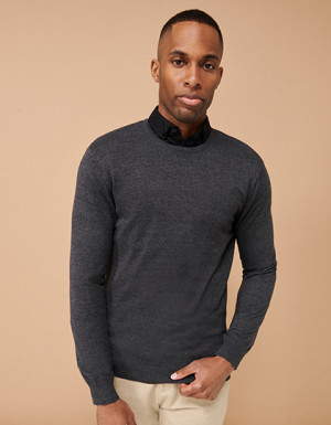 Henbury Men`s Lightweight Crew Neck Jumper