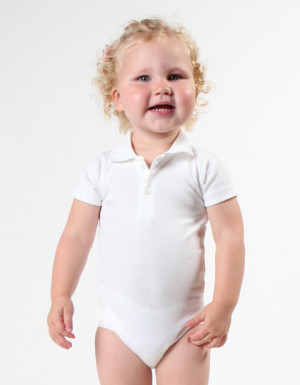 Link Kids Wear Bio Bodysuit mit Polokragen