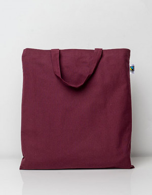 Printwear Fairtrade Cotton Bag Short Handles Burgundy (ca. Pantone 209 C)