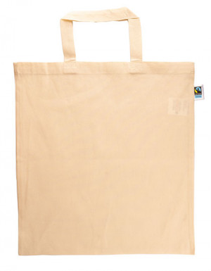 Printwear Fairtrade Cotton Bag Short Handles Natural