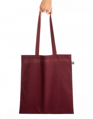 Printwear Fairtrade Cotton Bag Long Handles Burgundy (ca. Pantone 209 C)