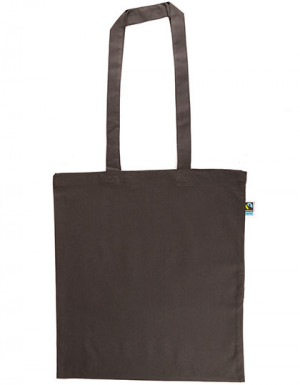 Printwear Fairtrade Cotton Bag Long Handles Graphite Grey (ca. Pantone 447C)