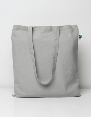 Printwear Fairtrade Cotton Bag Long Handles Light Grey (ca. Pantone Cool Grey 5C)