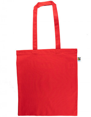 Printwear Fairtrade Cotton Bag Long Handles Red (ca. Pantone 200C)