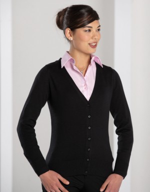 Russell Collection Ladies´ V-Neck Knitted Cardigan