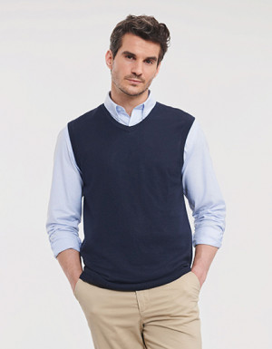 Russell Collection V-Neck Sleeveless Knitted Pullover