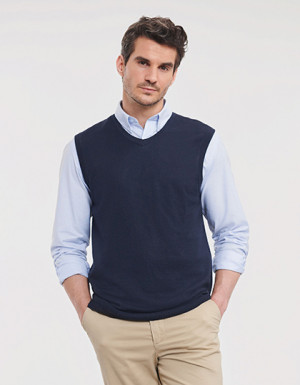 Russell Collection Men´s V-Neck Sleeveless Knitted Jumper