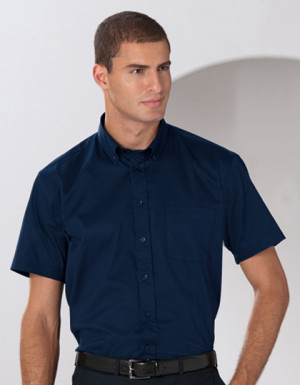 Russell Collection Kurzärmeliges Twill-Hemd