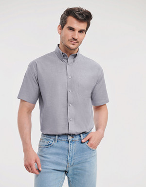 Russell Collection Men´s Short Sleeve  Classic Oxford Shirt
