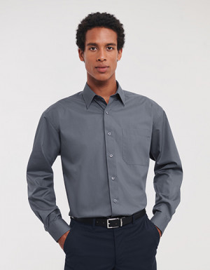 Russell Collection Men´s Long Sleeve Classic Polycotton Poplin Shirt