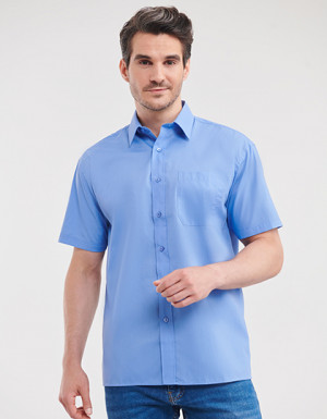 Russell Collection Men´s Short Sleeve Classic Polycotton Poplin Shirt