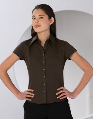 Russell Collection Körperbetonte kurzärmelige Bluse aus Tencel®