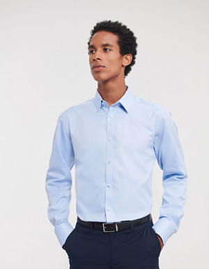 Russell Collection Men´s L/S Herringbone Shirt