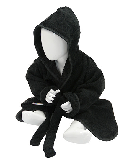 ARTG Babiezz® Bathrobe With Hood Black