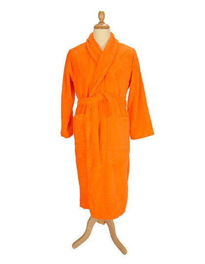 ARTG Bathrobe Shawl Collar Bright Orange