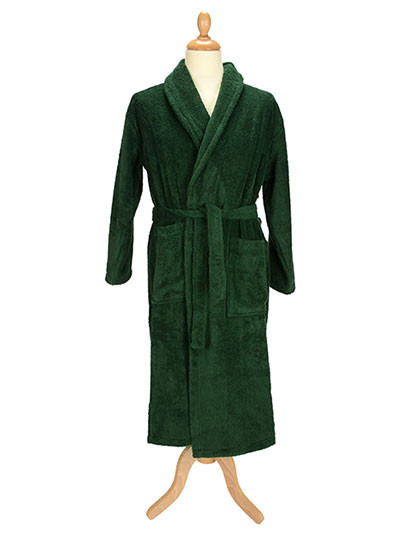 ARTG Bathrobe Shawl Collar Dark Green