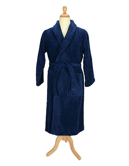 ARTG Bathrobe Shawl Collar French Navy