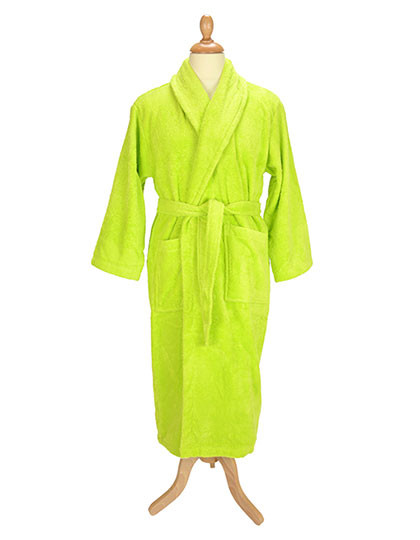 ARTG Bathrobe Shawl Collar Lime Green