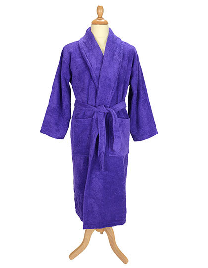 ARTG Bathrobe Shawl Collar Purple