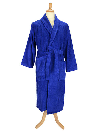 ARTG Bathrobe Shawl Collar True Blue