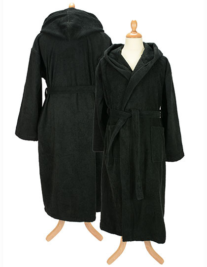 ARTG Bathrobe With Hood Black