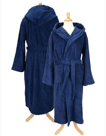 ARTG Bathrobe With Hood French Navy