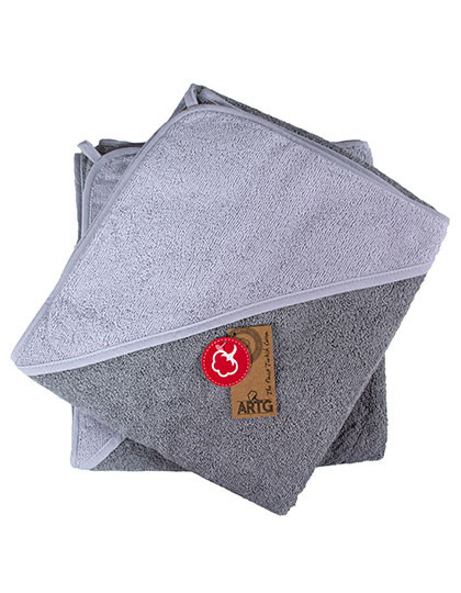 ARTG Babiezz® Baby Hooded Towel Anthracite Grey