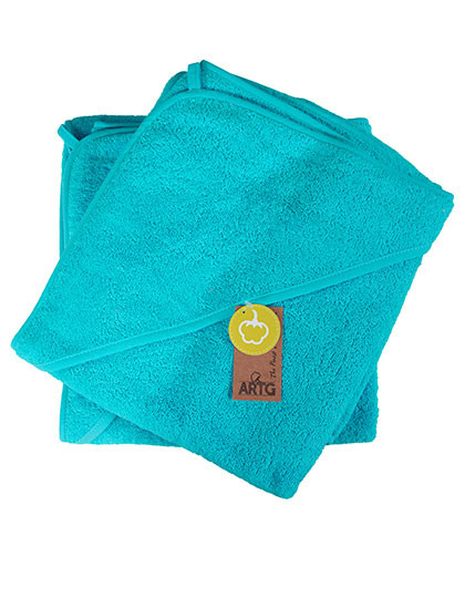 ARTG Babiezz® Baby Hooded Towel Aqua Blue